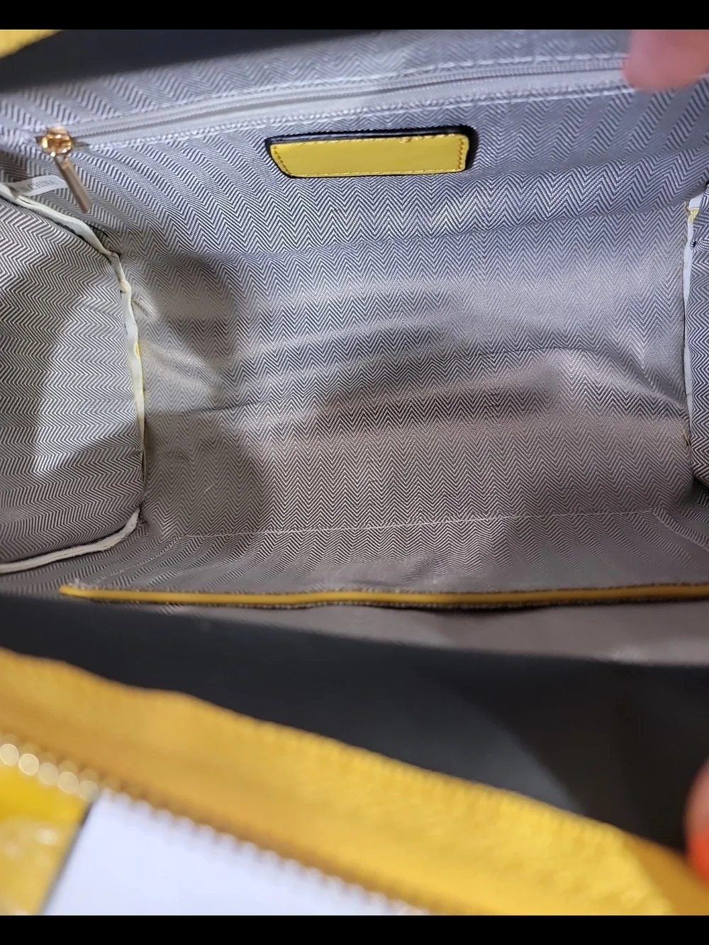 Classic Fashion Yellow Monogram Tote Bag w/Wallet & Crossbody Strap NWT